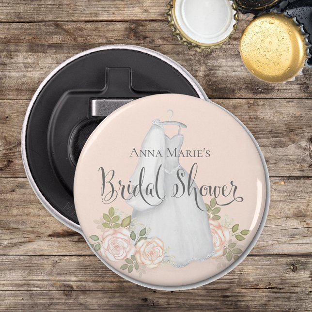 Décapsuleur Faveur de mariage floral rose Blush (Créateur téléchargé)