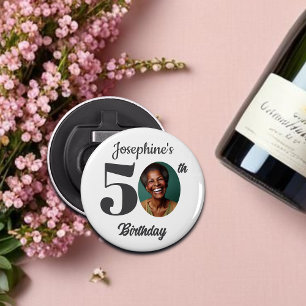 Décapsuleur Faveur de photo de fête d'anniversaire 50 audacieu