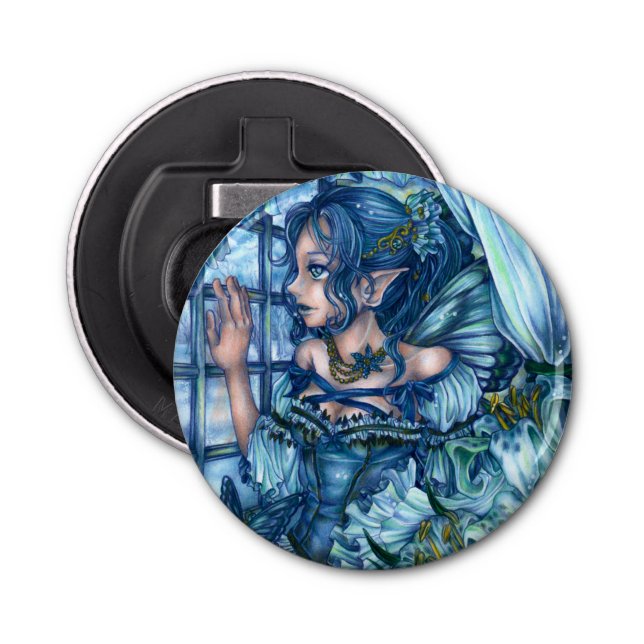 Décapsuleur Fée de givre vue d'un hiver saphir (Devant)