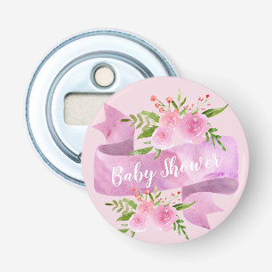 Décapsuleur Féminin, Joli, Chic, Floral Rose Pâle Baby Shower