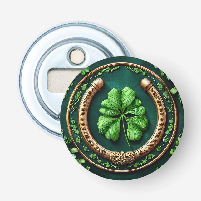 🍀 Décapsuleur Fer à Cheval Porte-Clés Cadeau Bar  (Devant)