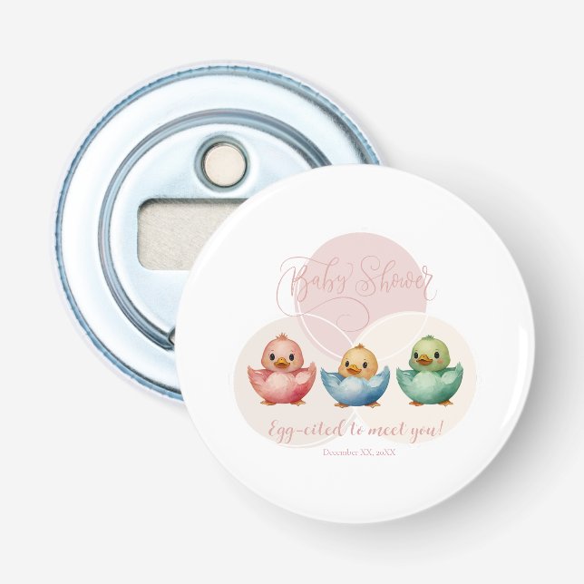 Décapsuleur Fête de Bébé Œufs Oiseaux Mignons Kawaii Couleurs  (Devant)