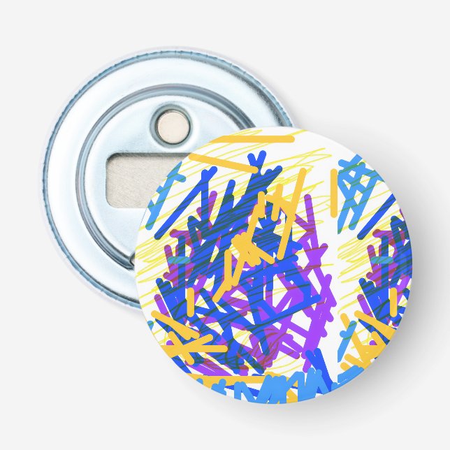 Décapsuleur Fête de peinture abstraite moderne éclaboussure (Devant)