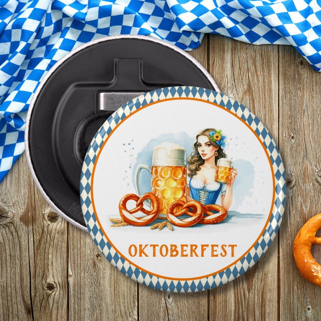 Décapsuleur Fête d'Oktoberfest avec bière et bretzels ai  (Créateur téléchargé)