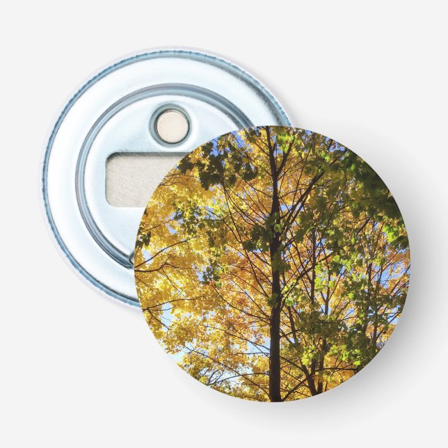Décapsuleur Feuillage d'automne jaune et vert (Devant)