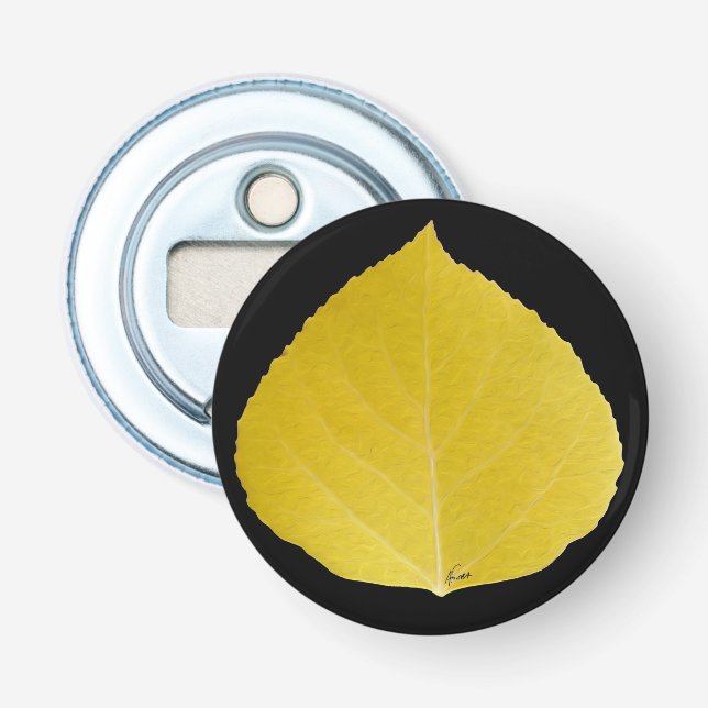 Décapsuleur Feuille d'Aspen jaune #5 (Devant)