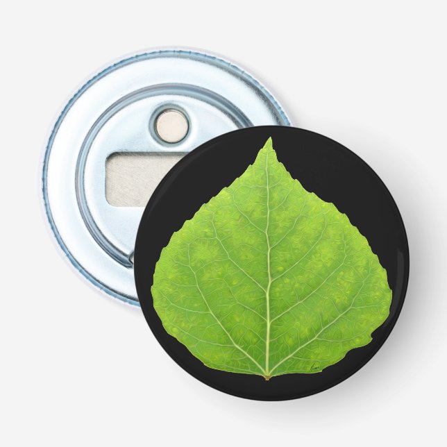 Décapsuleur Feuille d'Aspen vert #11 (Devant)