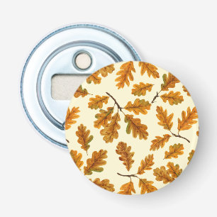 Décapsuleur Feuilles de chêne automnal sur blanc