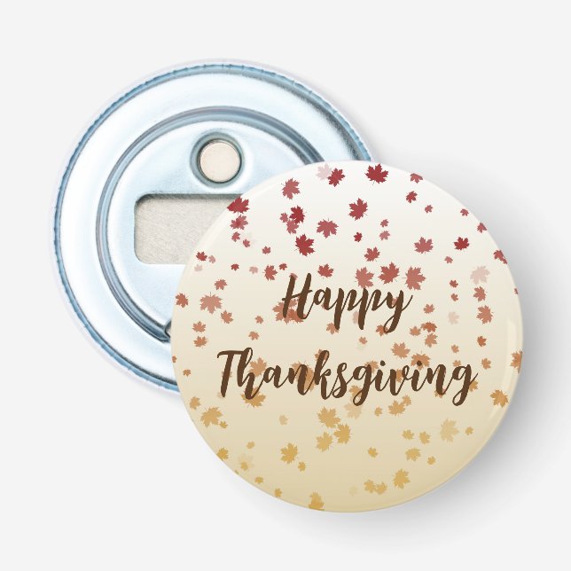 Décapsuleur Feuilles de l'érable de Thanksgiving (Devant)