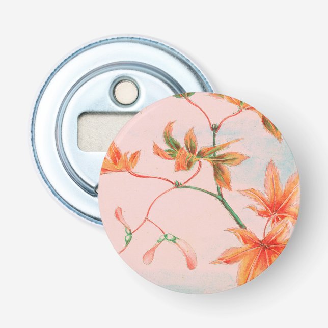 Décapsuleur Feuilles d'érable japonais vintages (Devant)