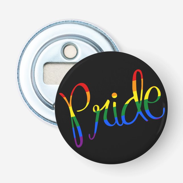 Décapsuleur Fierté LGBT Noir Gay (Devant)