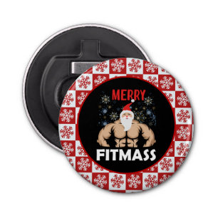 Décapsuleur Fitness amusant Thème Noël Fitmas Trainer Salle de