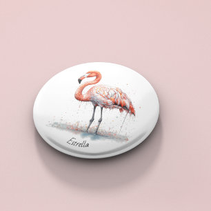 Décapsuleur Flamingo Radiance : Flamant rose aquarelle, person