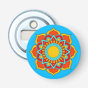 Décapsuleur Fleur de mandala rouge géométrique-54567