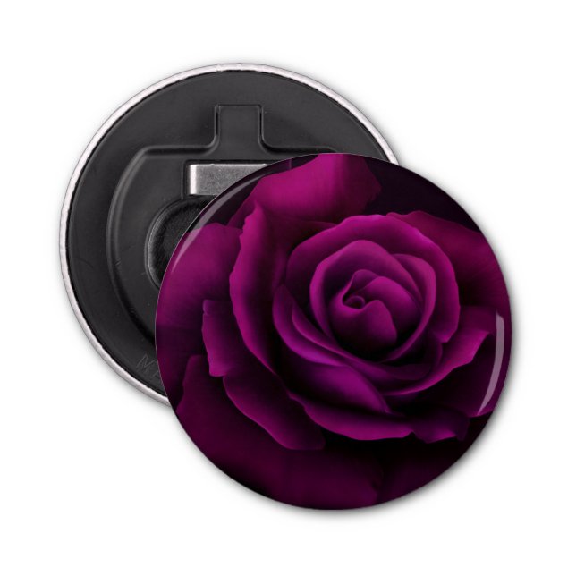 Décapsuleur Fleur gothique de rose violet-rouge (Devant)