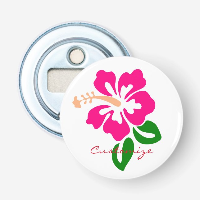 Décapsuleur Fleur rose tropicale Thunder_Cove de ketmie (Devant)