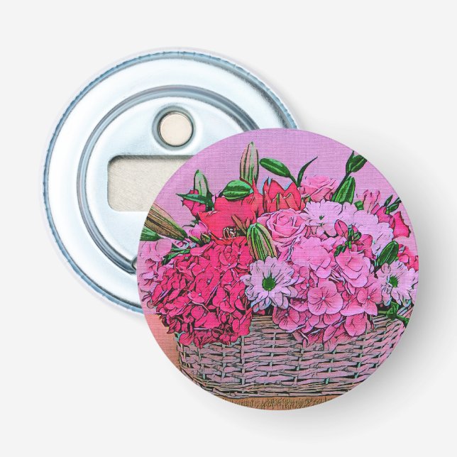 Décapsuleur Fleurit la peinture de panier (Devant)