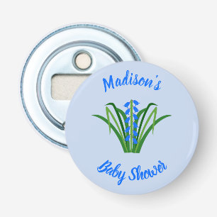 Décapsuleur Fleurs de Jacinthe Bleue Garçon Baby Shower Printe