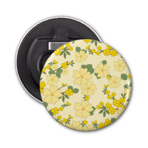 Décapsuleur Fleurs Jaunes, Motif Floral, Motif De Fleurs