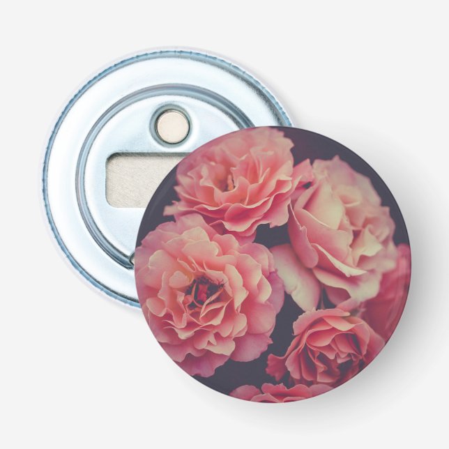 Décapsuleur Fleurs oeillets roses (Devant)