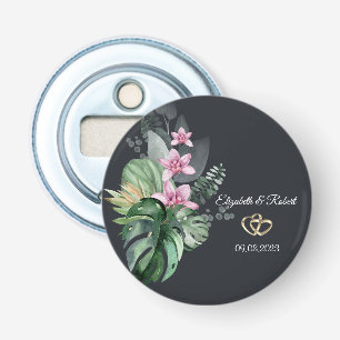 Décapsuleur Fleurs tropicales Mariage sombre