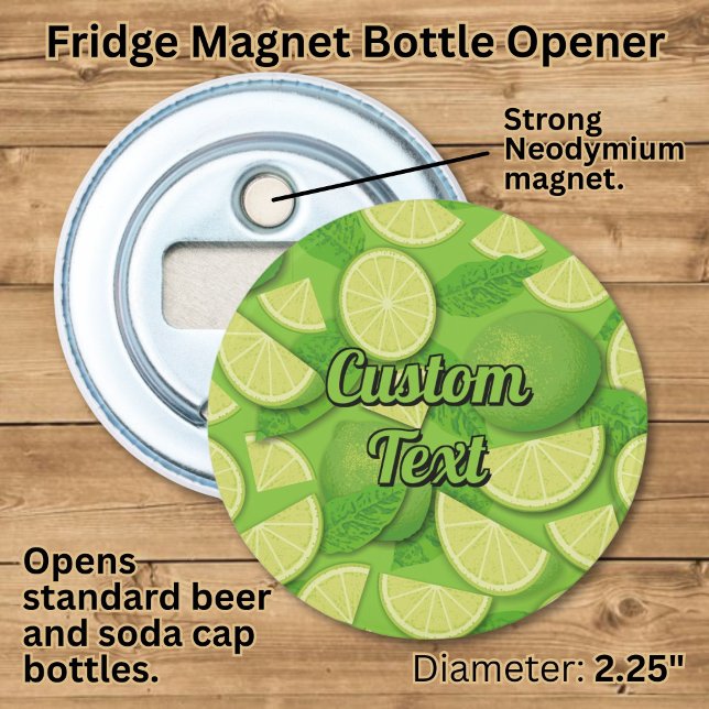Décapsuleur Fond vert citron (Créateur téléchargé)