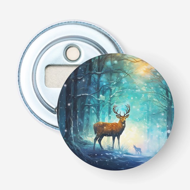Décapsuleur Forêt enneigée magique Art-82109 (Devant)