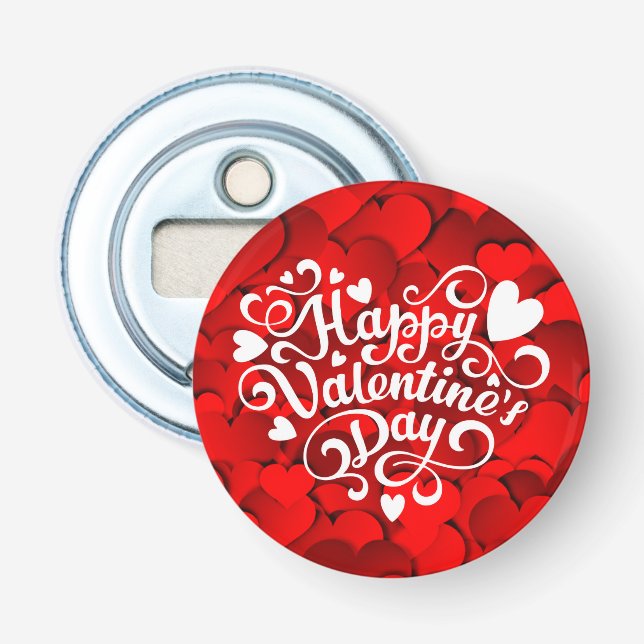 Décapsuleur Forme cardiaque Heureuse Sainte-Valentin-23803 (Devant)
