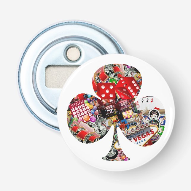 Décapsuleur Forme de carte à jouer "Club" de Las Vegas (Devant)