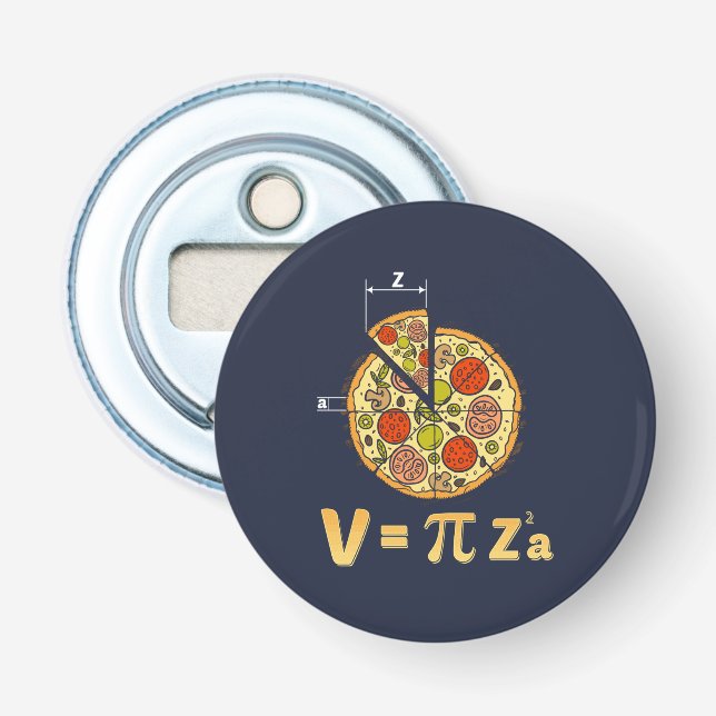 Décapsuleur Formule de pizza pour nerd de maths de la journée  (Devant)