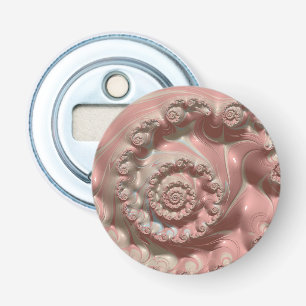 Décapsuleur Fractage 3D rose et blanc ~