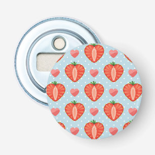 Décapsuleur Fraises de coeur avec Pois et coeurs