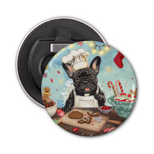 Décapsuleur French Bulldog Holiday Baking : Noël festif