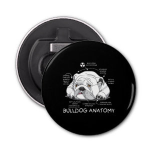 Décapsuleur Funny Cute English Bulldog Anatomie de la biologie