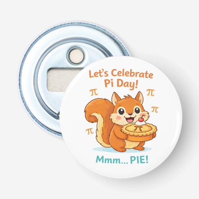 Décapsuleur Funny Pi Day Animal with Pie – Math Lover Gift (Devant)