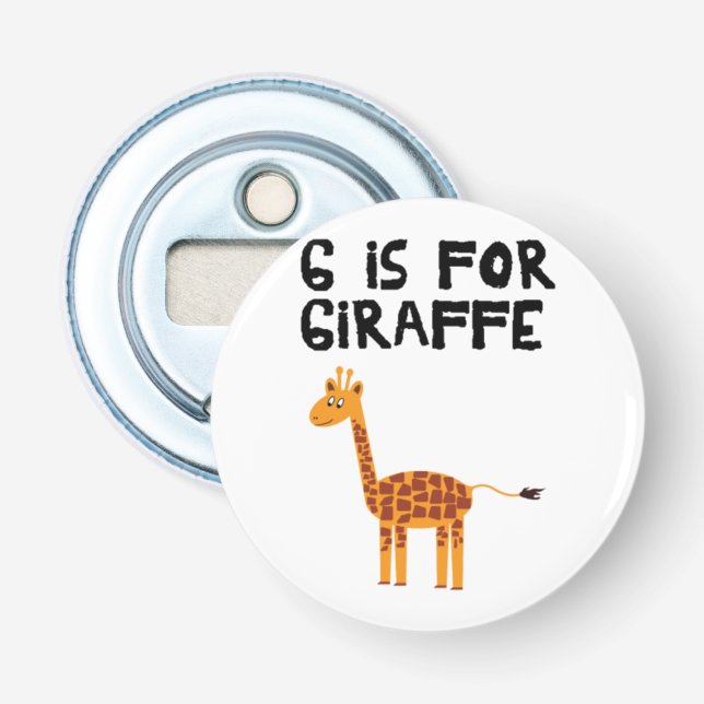 Décapsuleur g est pour girafe (Devant)