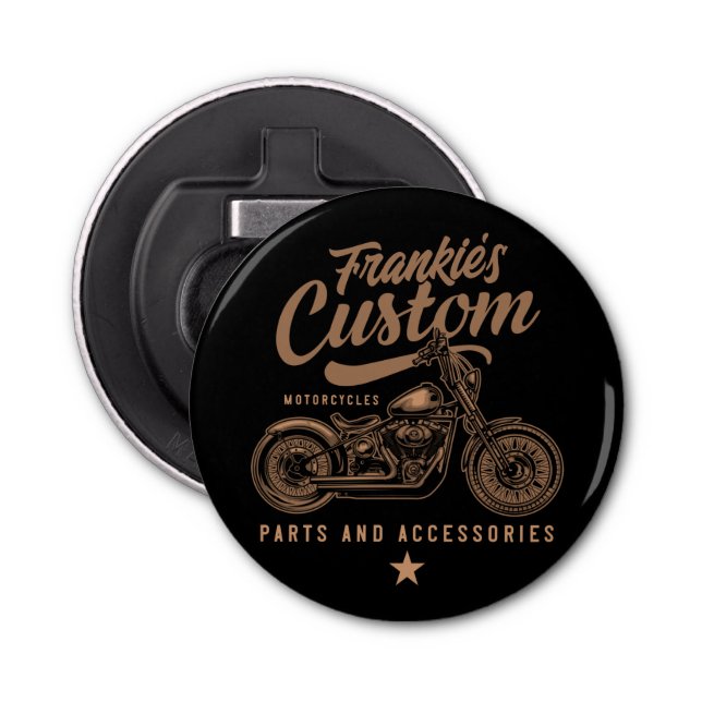 Décapsuleur Garage de motocyclette Bobber personnalisé (Devant)