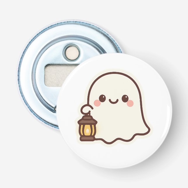 Décapsuleur Ghost Kawaii avec lanterne - Design d'esprit migno (Devant)