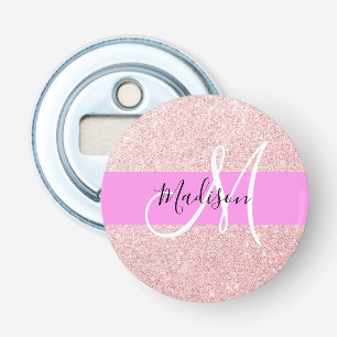 Décapsuleur Glam Blush Rose Rose Parties scintillant or étince
