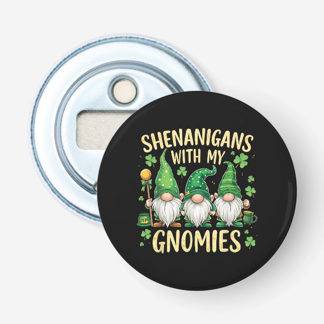 Décapsuleur Gnome du trèfle chanceux de la Saint-Patrick  (Devant)