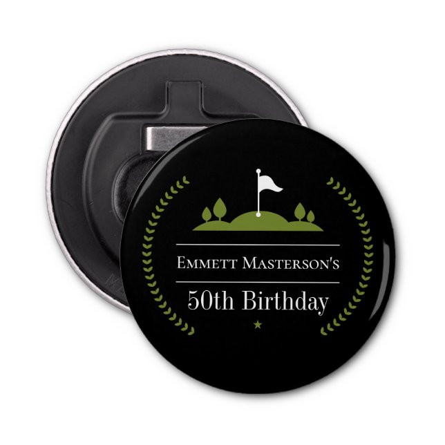 Décapsuleur Golf moderne de luxe 50e anniversaire Golfer Black (Devant)