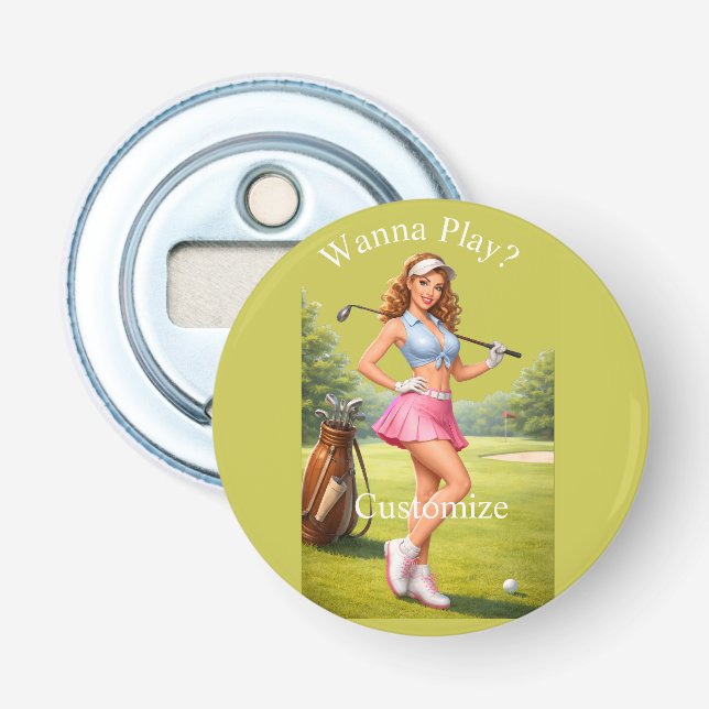 Décapsuleur Golfeuse féminine en forme Thunder_Cove (Devant)