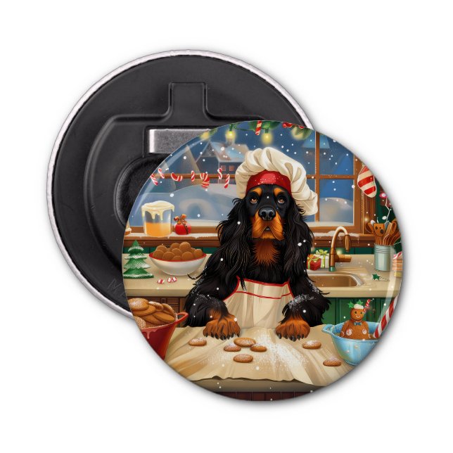 Décapsuleur Gordon Setter Gâteau de vacances : Noël festif (Devant)