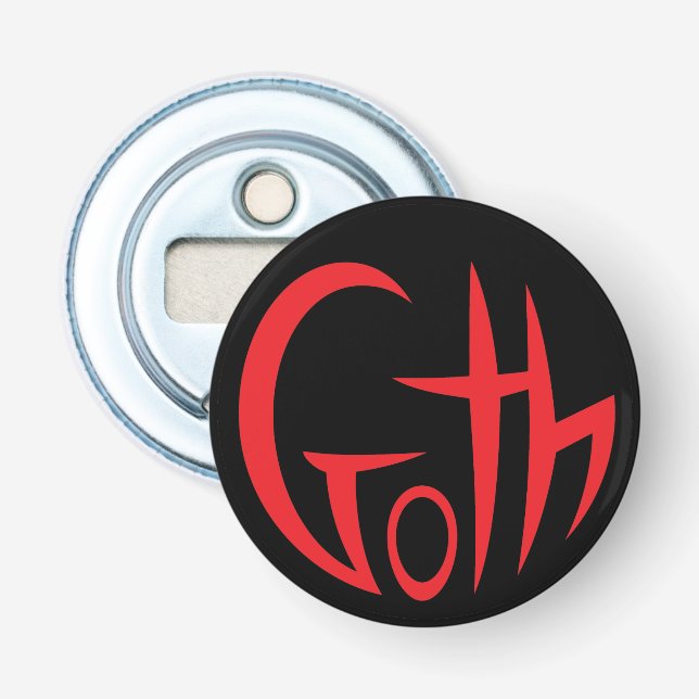 Décapsuleur Goth (Lettres Pointées) (Rouge) (Devant)