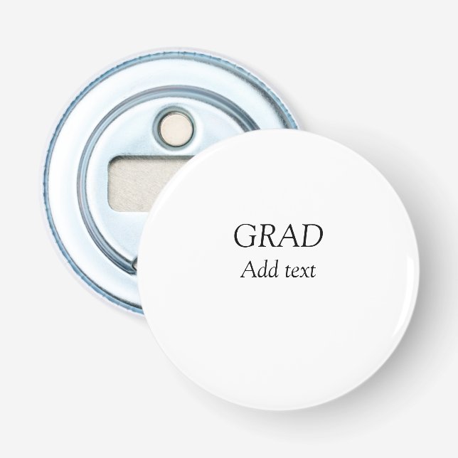 Décapsuleur Grad simple graduation minimale élégante typo mode (Devant)