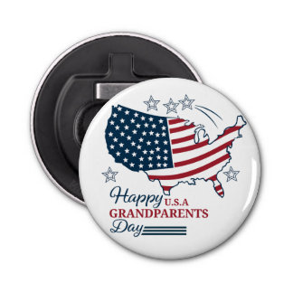Décapsuleur Grand-parents Day 2025 USA Vector