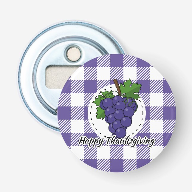 Décapsuleur Grape on Violet Plaid (Devant)