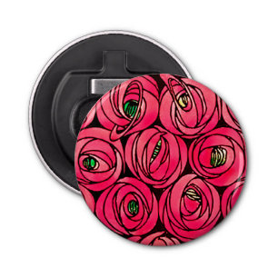 Décapsuleur Graphique rose Art Nouveau Rennie Macintosh