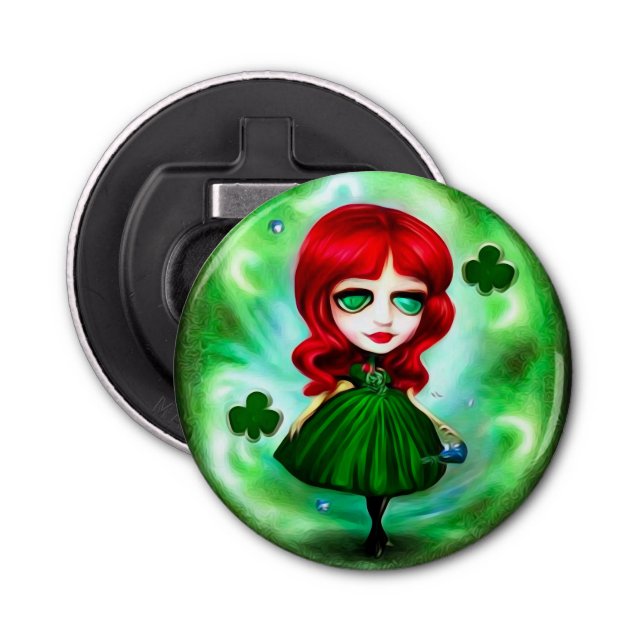 Décapsuleur Green Moon St. Patrick’s Day Girl (Devant)