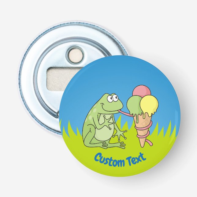 Décapsuleur Grenouille avec ouverture de la bouteille de crème (Devant)